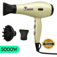 Secador de Cabelo 5000W Profissional 110V e 220V Secagem Rápida Com Difusor