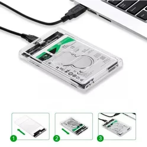 HD Externo Portátil USB 3.0 Case Transparente Oferta