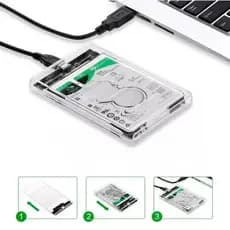 HD Externo Portátil USB 3.0 Case Transparente Oferta