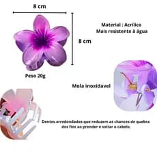 presilha de cabelo flor