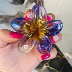 piranha de cabelo flor Premium | piranhas de cabelo que estão na moda | Camaleão