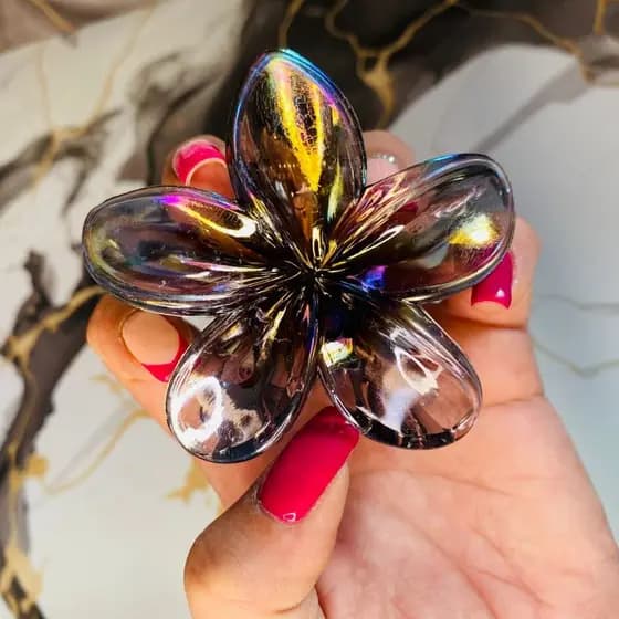 presilha flor para cabelo | piranhas de cabelo que estão na moda | presilha de flor feminina | festa Camaleão