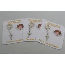 mini terço lembrancinha para batismo ou eucaristia