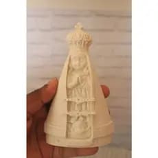 Imagem de Nossa Senhora Aparecida em Gesso - 13cm, Detalhes Artísticos, Perfeita para Decoração
