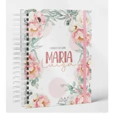 Caderneta de Vacinação Personalizada com Capa Resistente Floral