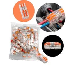 Conector Emenda de Fios Inline 2 Vias Cristal [50 Unidades] Modelo 2405