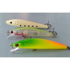 Kit Platina 3 Iscas Artificiais para Pesca, 2 Meia Água e 1 Superfície Zara