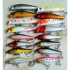3 Iscas Artificiais Para Pesca Robalo, Tucunaré, Traíra, Corvina, Aruanã Dourado e Peixes de Praia