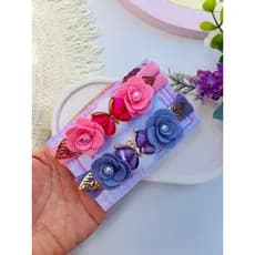 faixinha de bebê RN/faixinha borboleta com flores/saida maternidade