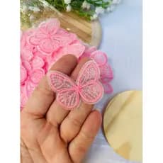 borboleta de malha, artesanato , bordado, laço 20 unidades