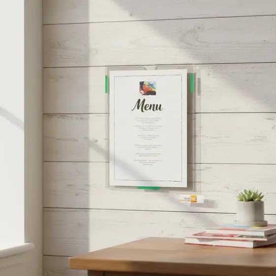 Display Acrilico A4 Parede 21x30cm Porta Folha Cartaz Aviso Com Dupla Face
