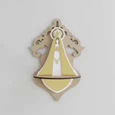 Suporte Decorativo Nossa Senhora Aparecida Mdf Dourado