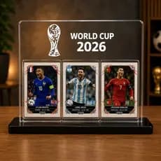 Expositor Porta Totem Triplo Coleção Figurinha Copa Do Mundo