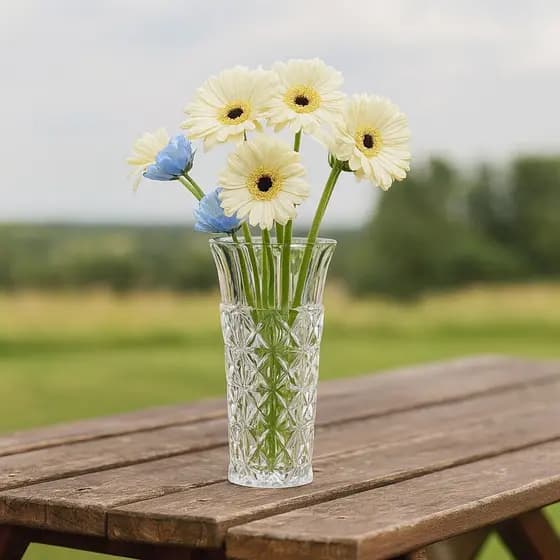 Vaso Para Flores Decorativo Vidro Transparente 15cm