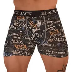 Kit 10 Cuecas Boxer Estampadas Masculinas Microfibra Adulto Black Jack