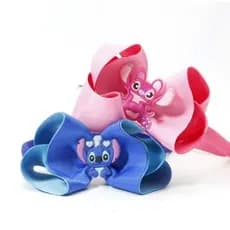 Tiara Infantil Stitch Laço Grande – Acessório Cabelo Menina em Cores Variadas – Personagem Disney