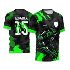 Camisa Interclasse Pantera verde Personalizada 3º Ano Escolar, Uniforme Turma Formatura, Camisa Estudantil Olimpiada