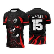 Camisa Interclasse Terceirão Personalizada venom vermelha preta Uniforme Turma Formatura, Camisa Interclasse time