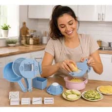 Kit Ralador Multifuncional Fatiador Vegetais(verduras )12 Pecas Cozinha Pratico Eficiente