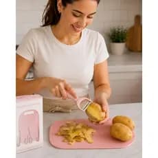 Conjunto Utensílios Cozinha 4 Peças Funcionalidade Prático Design Moderno Cores Sortidas