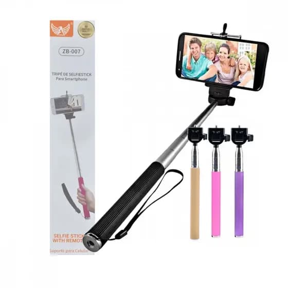 Bastão Pau de Selfie Bluetooth Celular Controle Remoto Disparador Retrátil Altomex Original ZB-007
