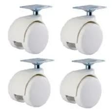 Rodinhas Brancas ou Pretas  - Móveis - Berço - Carrinhos - 42 MM