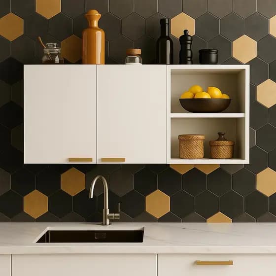Armário Suspenso para Cozinha, Lavanderia e Escritório com Elegância