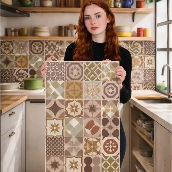Papel de Parede Cozinha Lavavel Meia Parede Rolo Autocolante Azulejos Revestimento de Parede