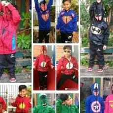 Blusa de frio Homem Aranha / casaco infantil com capuz-máscara diversos personagens Heróis