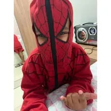 Blusa de frio Homem Aranha / casaco infantil com capuz-máscara diversos personagens Heróis