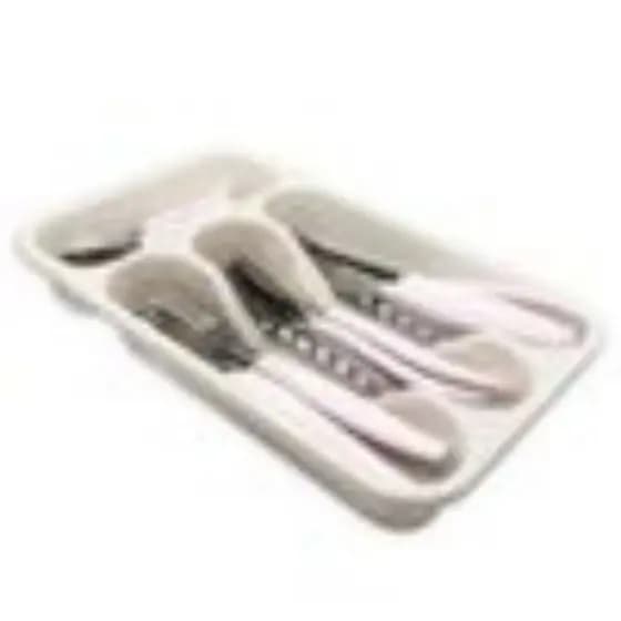 Kit de Talheres em Inox 25 Peças - Branco