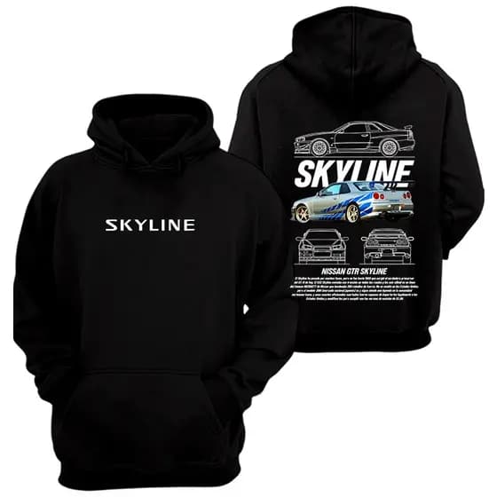 Blusão Moletom Casaco Skyline Gtr R34 Brian Paul Walker Velozes E Furiosos