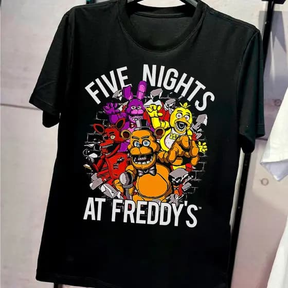 Camiseta do five nights at freddy's Unissex FNAF