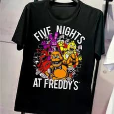 Camiseta do five nights at freddy's Unissex FNAF