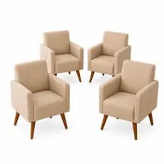 KIT COM 04 CAPAS DE POLTRONA NINA DECORATIVA PARA SALA DE ESTAR QUARTO ESCRITÓRIO E SALA DE ESPERA EM MALHA GEL