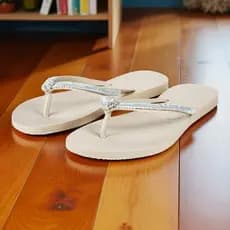 Chinelo De Dedo Feminino Personalizado Strass Brilhante Confortável Delicado Fashion Verão