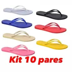 kit Atacado 10 Chinelos Feminino Leve Mais Por Menos Kit Econômico