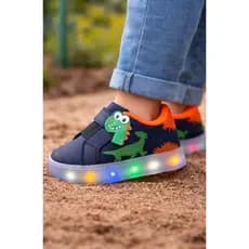 Tenis Infantil Led Menino Pisca Tenis Infantil Masculino Aranha e Dino Led Pisca Sapato Infantil Led Menino