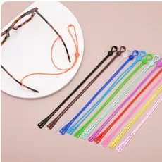 1pcs Cordão De Silicone De Três Furos De Óculos De Sol Com Fivela Ajustável Esportiva Sem Deslizamento Macia