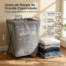 Cesto organizador roupa dobrável grande/ cesto de roupas sujas grande