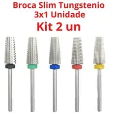 Broca Para Unhas Slim Tungstenio 3x1 KIT COM 2 UNIDADES ÓTIMA QUALIDADE