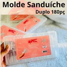 Molde Sanduíche Duplo 180un Extensão Unhas Formas Superior Inferior Nail