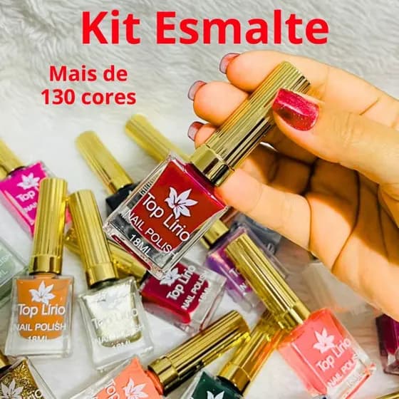 Esmalte Comum Kit com 10 / 25 Unidades 18ml Não precisa de Cabine para secagem