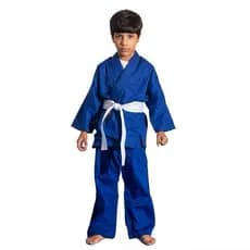 Kimono Azul preto e branco Infantil Reforçado Jiujitsu, Judo