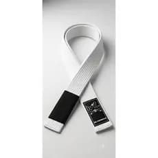 Faixa BRANCA BJJ Jiu Jitsu Grossa 6 costuras Ponta Preta
