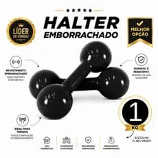 Par Halter de musculação  1kg – Pegada Segura | Treino Funcional, academia (envio em 12 horas)