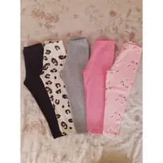 Calça Legging Infantil Menina kit com 3 peças Cotton Roupas Atacado 1 ao 8 anos