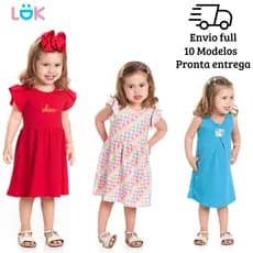 Vestido infantil menina Feminino  Tam 1 ao 3 anos - Na Pronta Entrega
