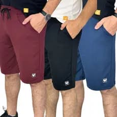 Kit 3 Bermudas Moleton Academia Treino Atacado Revenda
