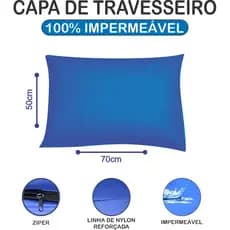 Capa Impermeável Para Travesseiro Hospitalar (50x70cm) Zíper Promoção